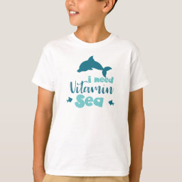 Camiseta Necesito Vitamina Sea, Delfín, Pescado, Mar, Vacac
