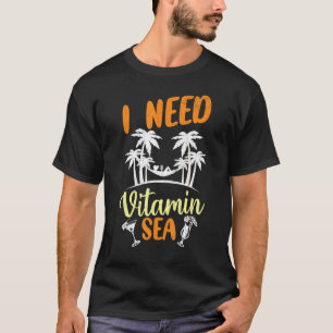 Camiseta Necesito Vitamina Sea Summer Holidays Beach Graph