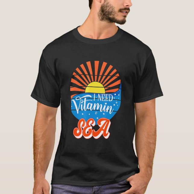 Camiseta Necesito Vitamina Sea Summer Vacations Beach (Anverso)