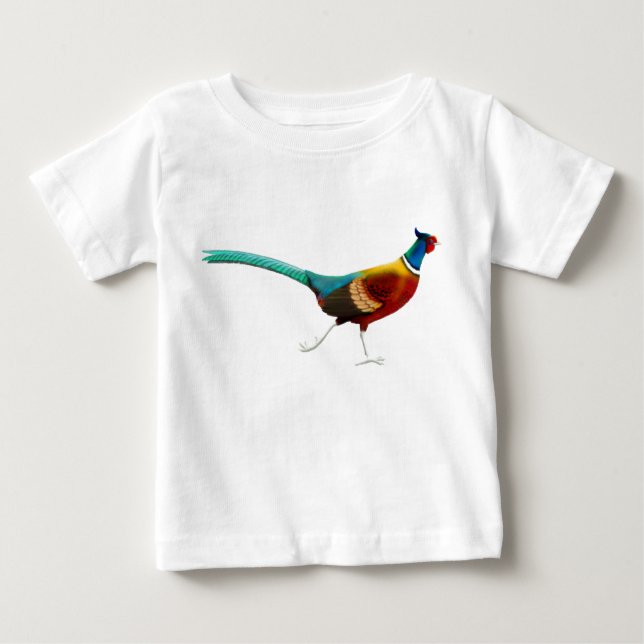 Camiseta Necked del niño del faisán del anillo (Anverso)