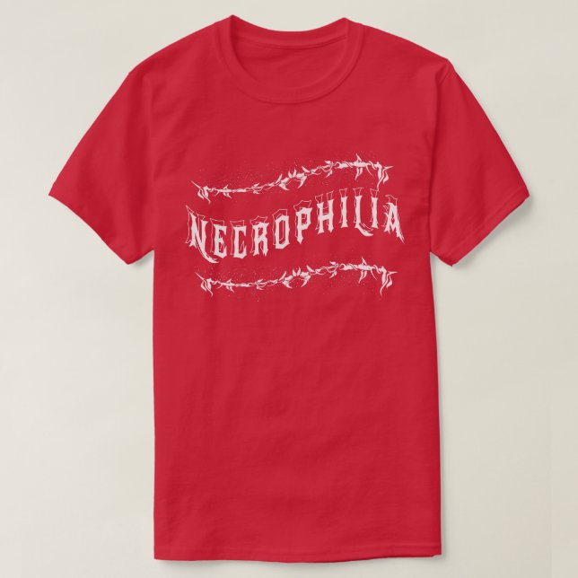 Camiseta Necrofilia Tipografía (Diseño del anverso)