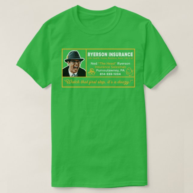 Camiseta Ned Ryerson Insurance Salesman (Diseño del anverso)
