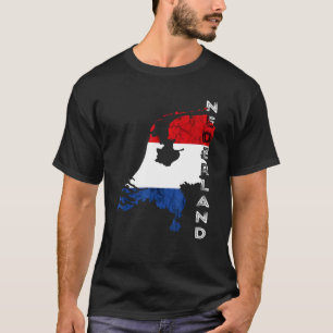 Camiseta Nederland Map Bandera Holandesa Bandera Holandesa 