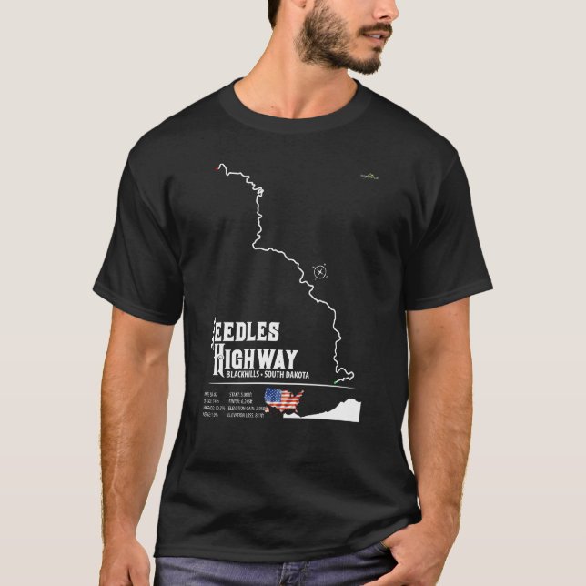 Camiseta Needles Highway US87 USA Black Hills SD 03  (Anverso)