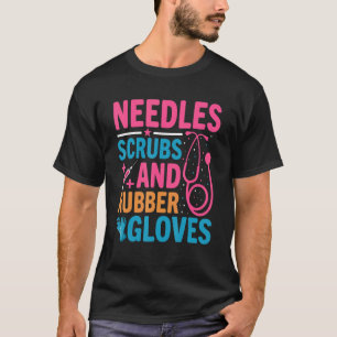 Camiseta Needles Scrubs Rubber Guantes Nuralidad Phlebotomi