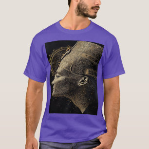 Camiseta "Nefertiti Moderna: Arte Dorado Real"