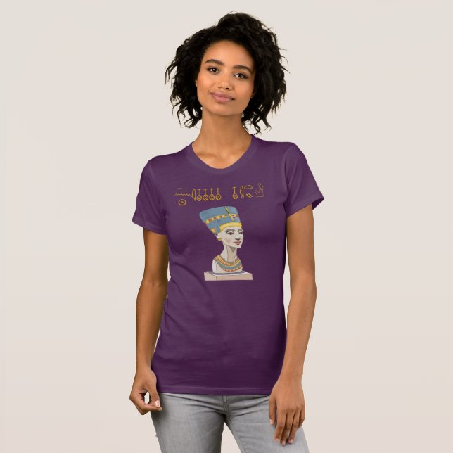 Camiseta Nefertiti y Cartouche (Anverso completo)