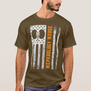 Camiseta Nefrología Bandera Enfermera Diálisis renal RN ren