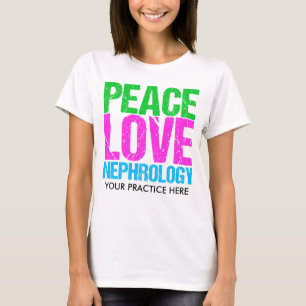 Camiseta Nefrología del amor de la paz
