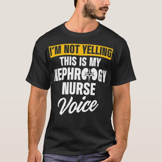 Camiseta Nefrología Enfermera Enfermería de diálisis de voz (Anverso)