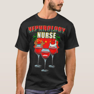 Camiseta Nefrología Enfermera Navidades de Urinálisis Diáli