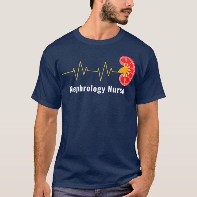 Camiseta Nefrología Enfermera Regalo RN Ridney Heartbeat (Anverso)