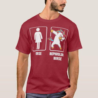 Camiseta Nefrología Enfermera Unicornio Enfermería de diáli