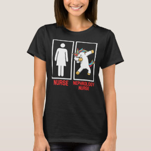 Camiseta Nefrología Enfermera Unicornio Enfermería de diáli