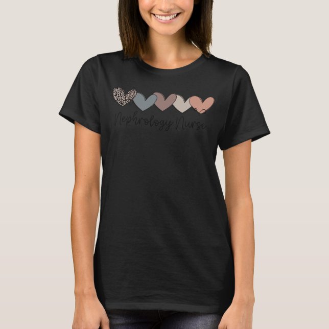Camiseta Nefrología Enfermera Vida Amor Corazón Semana de E (Anverso)