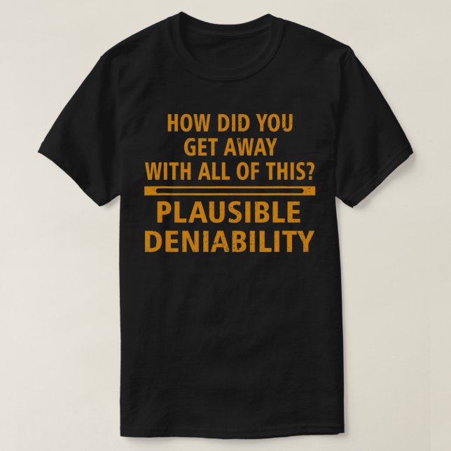 Camiseta Negabilidad plausible (Diseño del anverso)