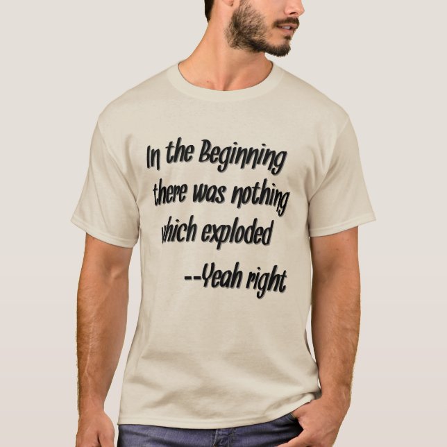 Camiseta Negación cristiana fresca de la teoría de Big Bang