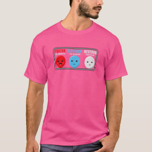 Camiseta Negativo positivo del Neutrón de Proton Electron
