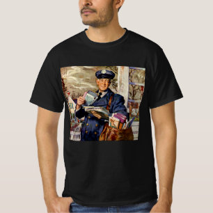 Camiseta Negocio Antiguo, Cartero Entregando Correspondenci