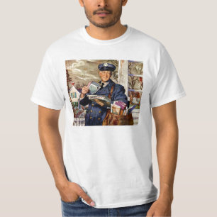 Camiseta Negocio Antiguo, Cartero Entregando Correspondenci