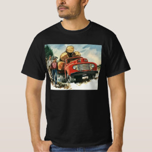 Camiseta Negocio de Antigüedades, Camión Maderero con Leñad