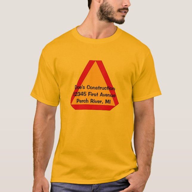Camiseta Negocio de construcción de movimiento lento de la (Anverso)