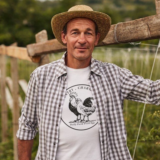 Camiseta Negocio de granja de huevos orgánicos frescos de p (Subido por el creador)