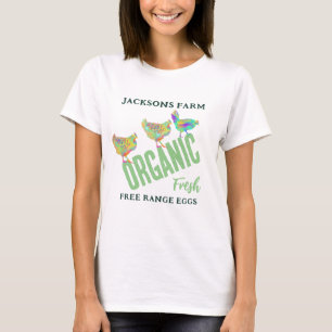 Camiseta Negocio de la granja ecológica de huevos de pollo