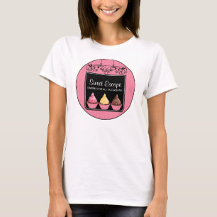 Camiseta Negocio de la panadería del Rótulo de la magdalena