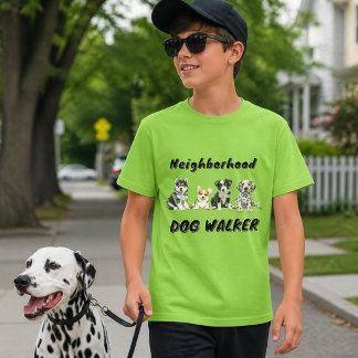 Camiseta Negocio de paseador de perros del barrio