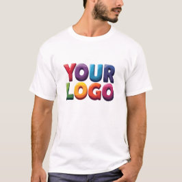 Camiseta Negocio simple de logotipo y texto personalizado