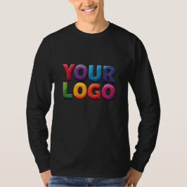 Camiseta Negocio Simple de Logotipo y Texto Personalizado