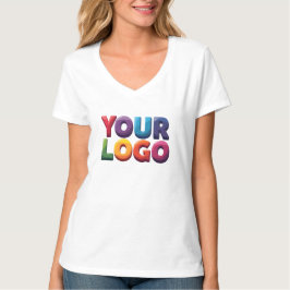 Camiseta Negocio Simple de Logotipo y Texto Personalizado