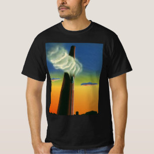 Camiseta Negocio Vintage, Amanecer en la Fábrica de Silbato