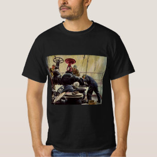 Camiseta Negocio vintage, plataforma petrolera en el océano