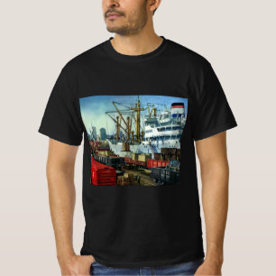 Camiseta Negocio Vintage, Transporte de Buques de Carga Atr