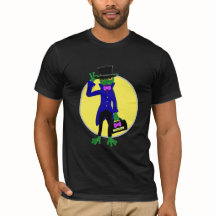 Camiseta negra adecuada para la rana