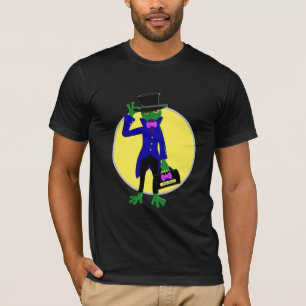 Camiseta negra adecuada para la rana