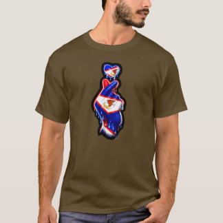 Camiseta negra AmSamoa Finger Heart