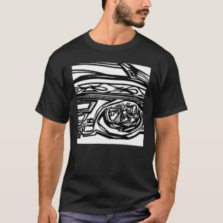 camiseta negra B&W con corvette B&W