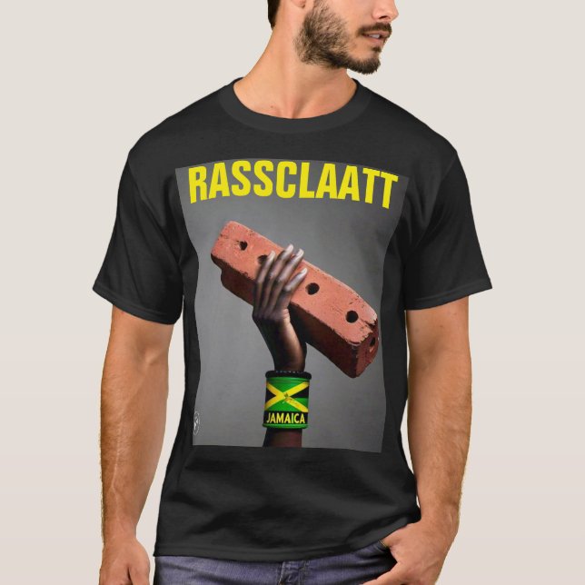 Camiseta negra básica de JMT RASS (Anverso)