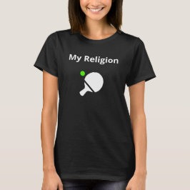 Camiseta negra básica de las mujeres | Mi religión