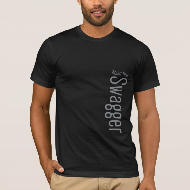Camiseta negra básica de los hombres (Anverso)