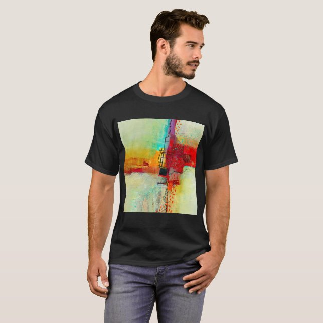 Camiseta negra básica para hombres (Anverso completo)