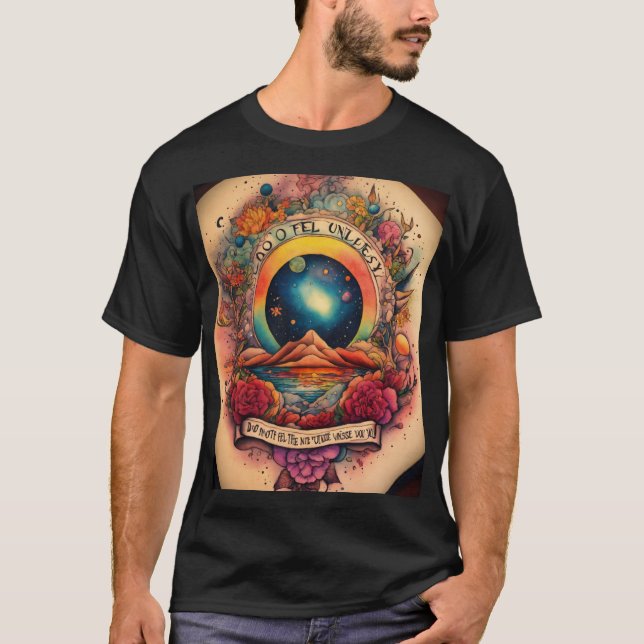 Camiseta negra básica para hombres (Anverso)
