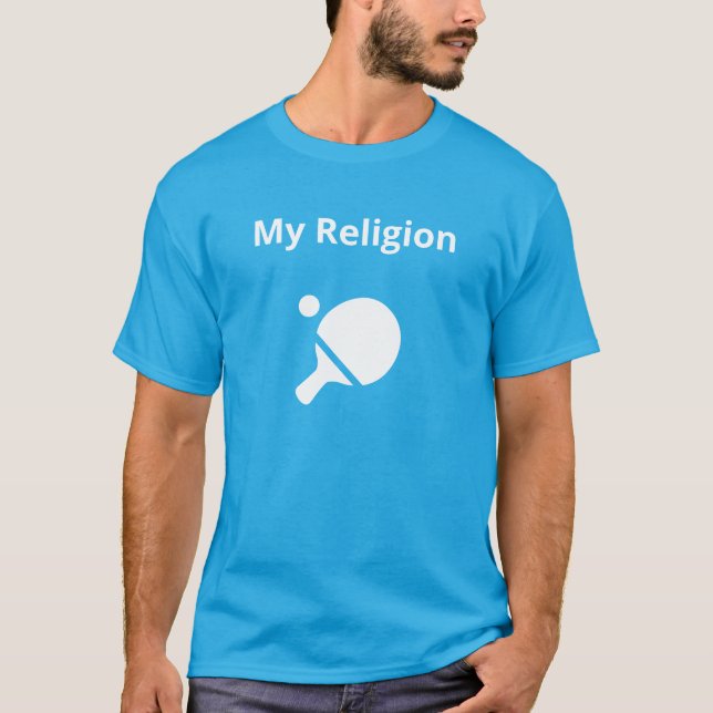 Camiseta negra básica para hombres | Mi religión Y (Anverso)