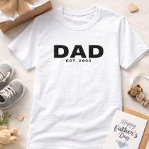 Camiseta Negra Blanca Papá Establecido Negrita