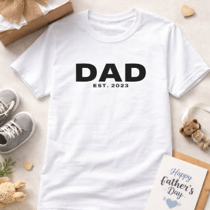 Camiseta Negra Blanca Papá Establecido Negrita