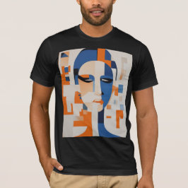 Camiseta negra, cara de mujer