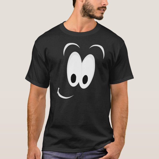 Camiseta negra cara sonriente (Anverso)